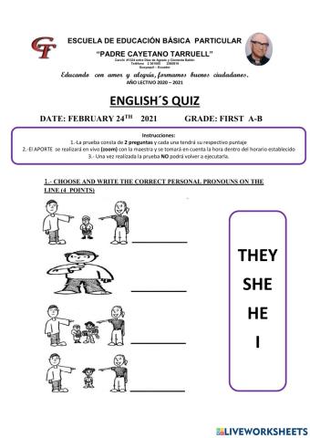 English-s quiz