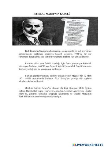 İstiklal Marşı'nın Kabulü