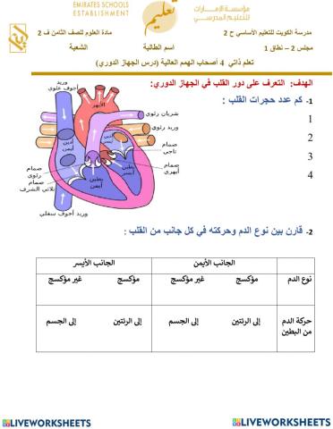 تعلم ذاتي الجهاز الدوري - الجزء الرابع أصحاب الهمم
