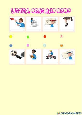 Rooftops 2 - Unit 2 - At school - Drag and drop