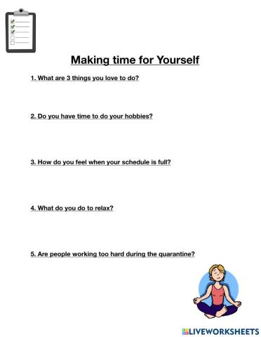 Making time for yourself