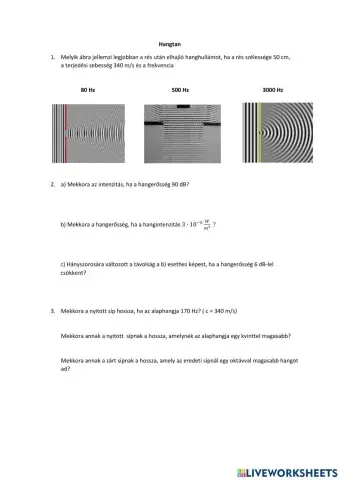 Hangtan elhajlás, hangerősség, síp