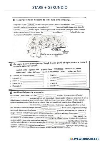 stare più gerundio (A2)