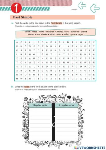 Past simple - Regular-irregular verbs