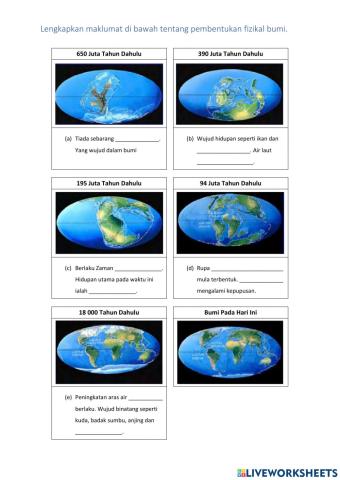 Sejarah ting 1 bab 2 : pembentukan fizikal bumi