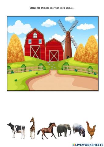 Hábitat de los Animales salvajes y de la granja