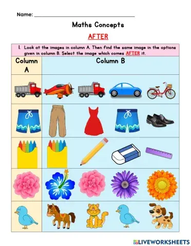 Maths Concepts: After