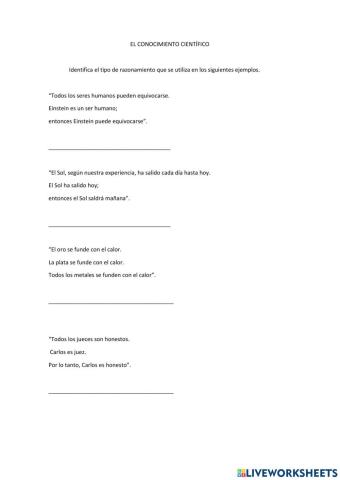 Tipos de razonamiento