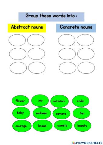 Abstract and Concrete Nouns