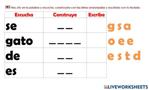 Escucha, construye, escribe 33-36