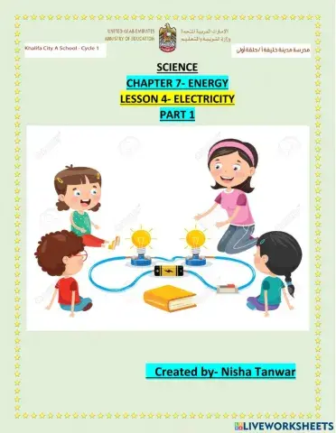 Chapter 7 lesson 4 ELECTRICITY PART 1