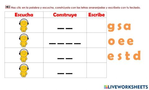 Escucha, construye, escribe 33-36 (sin palabras)