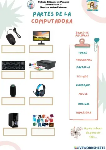 Partes de la computadora