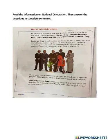 Jamaica's National Celebraton