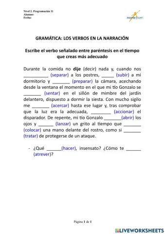 Utilización del pretérito