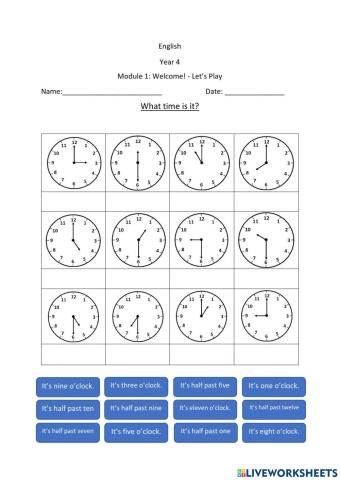 Module 1: Welcome! - Let’s Play
