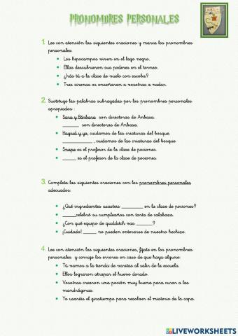 Pronombres personales