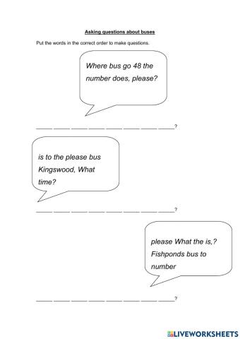 Asking Questions About Buses