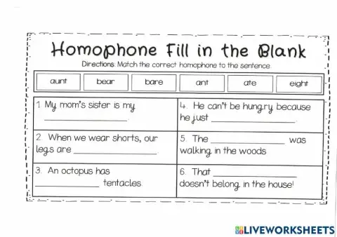 Homophones