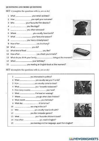 Completing questions