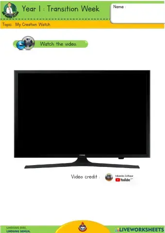 Transisi Tahun 1 - My Creation Watch