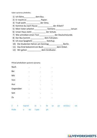 Präposition mit Dativ