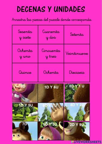 Decenas y unidades