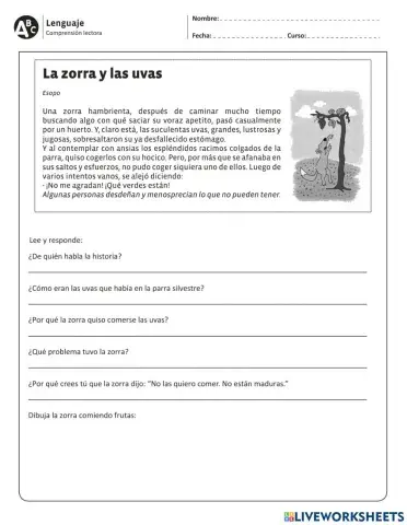 Comprensión de lectura