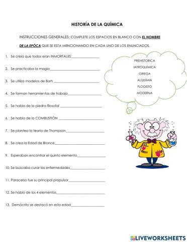 Historía de la química