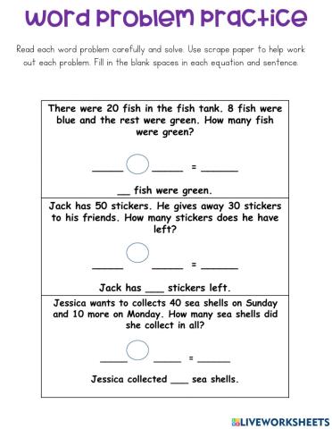 Word problems 3