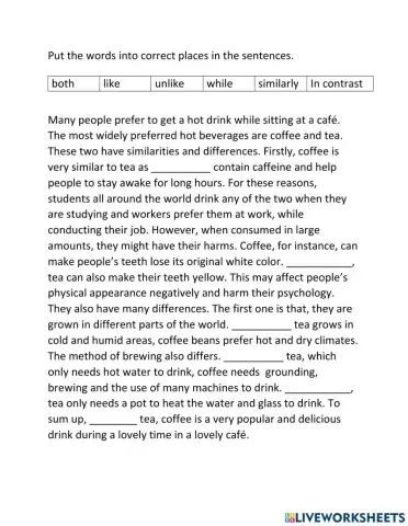 Similarity and difference linkers
