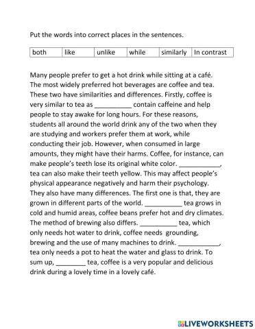 Similarity and difference linkers