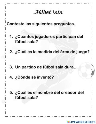 INTRODUCCION FUTBOL SALA 