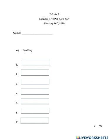 Language Arts Midterm