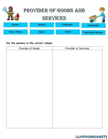 Providers of Goods and Services