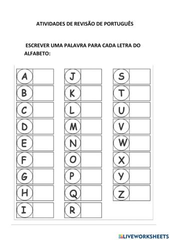 ATIVIDADES DE REVISÃO 2º ANO