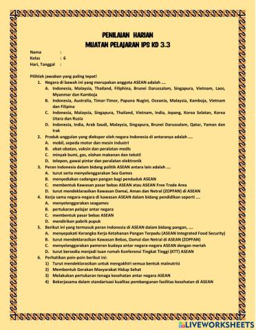 PH IPS KD 3.3 T7 Kelas 6