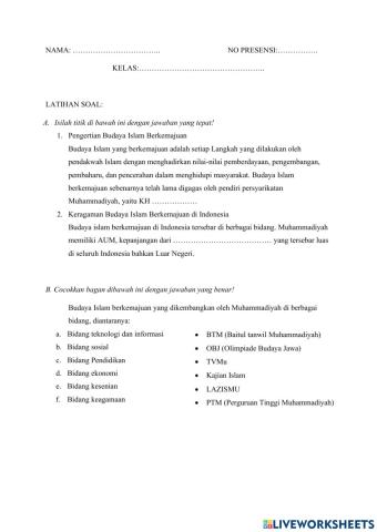 Budaya Islam Berkemajuan di Indonesia