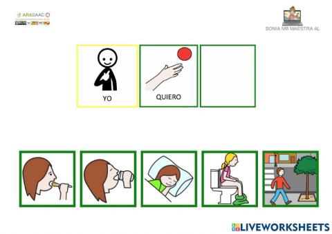 Tablero de comunicación necesidades básicas chica