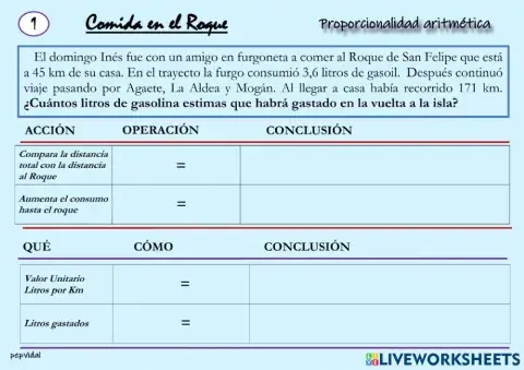 Proporcionalidad aritmética 1(2)