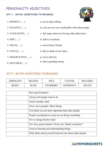 personality adejctives young adults