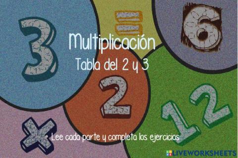 Practica de tablas del 2 y 3