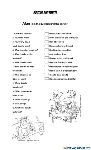 6th grade - matching questions and answers