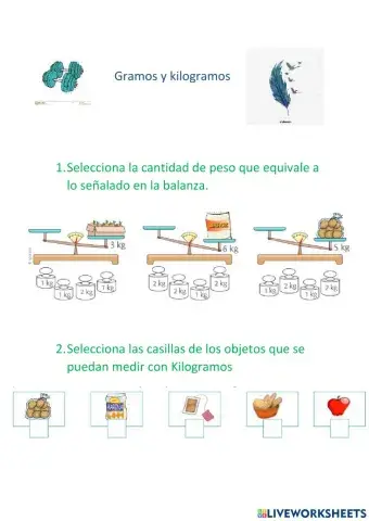 Gramos y Kilogramos