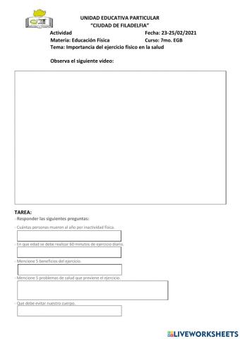 Importancia del ejercicio físico en la salud