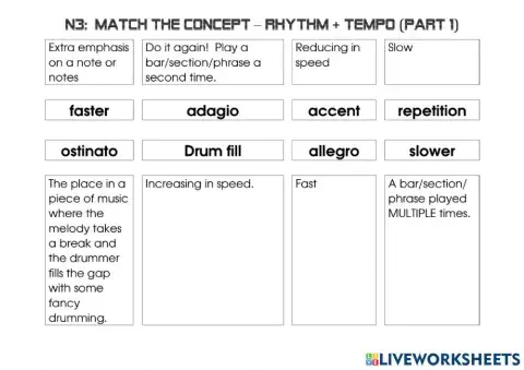 National 3 music - rhythm & tempo 1