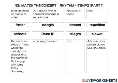 National 3 music - rhythm & tempo 1