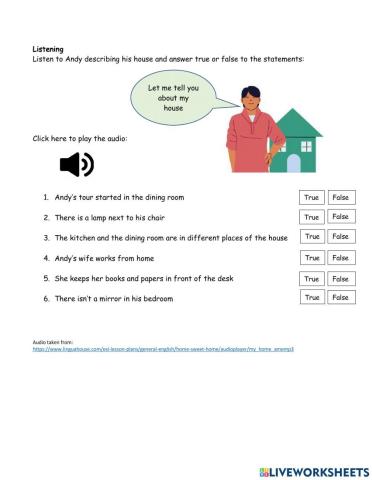 Listening about a house