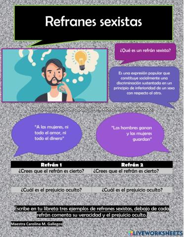 Refranes sexistas