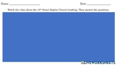 Sixteenth Street Church Bombing